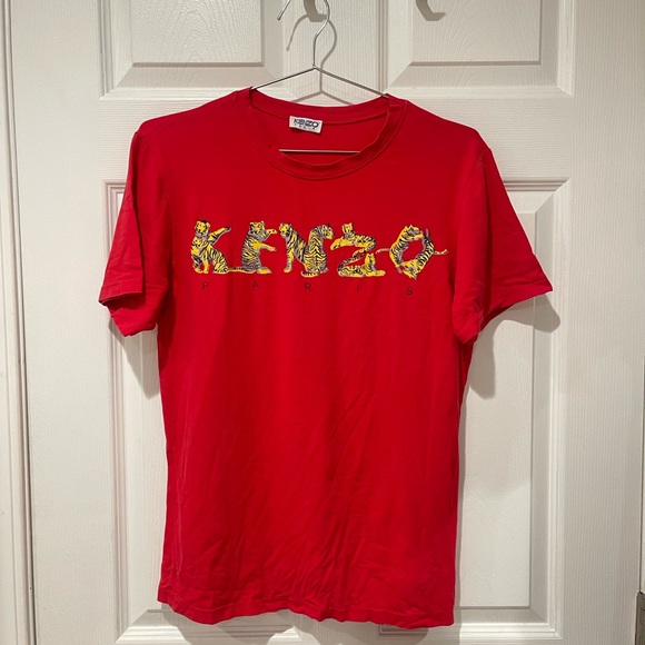 Kenzo Kids Vibrant Red Tee with Logo - Picture 1 of 4